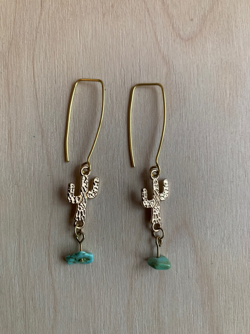 cactus - gold with turquoise