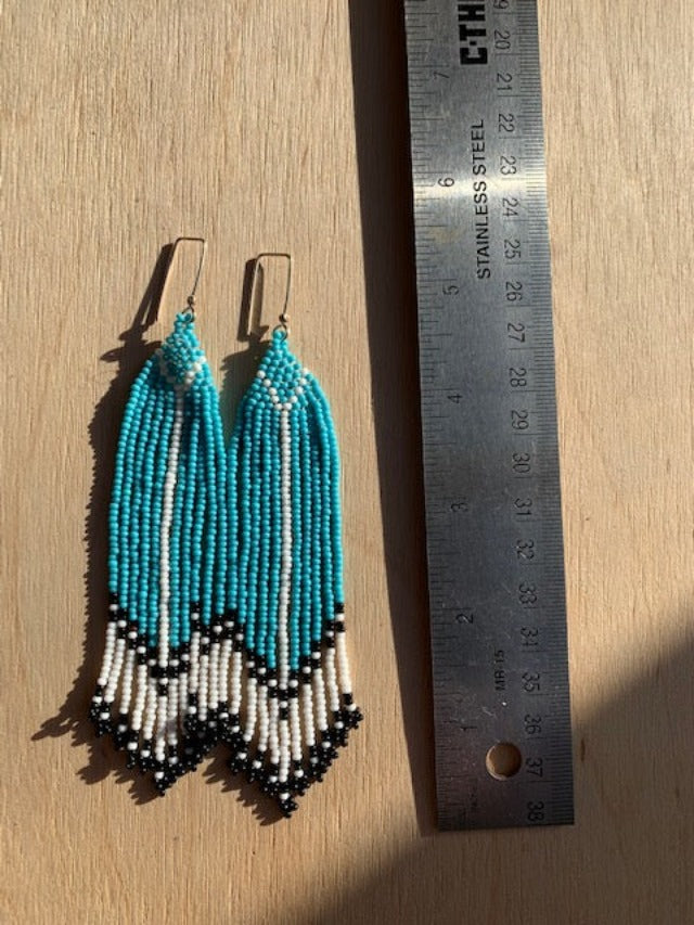 feather in blue