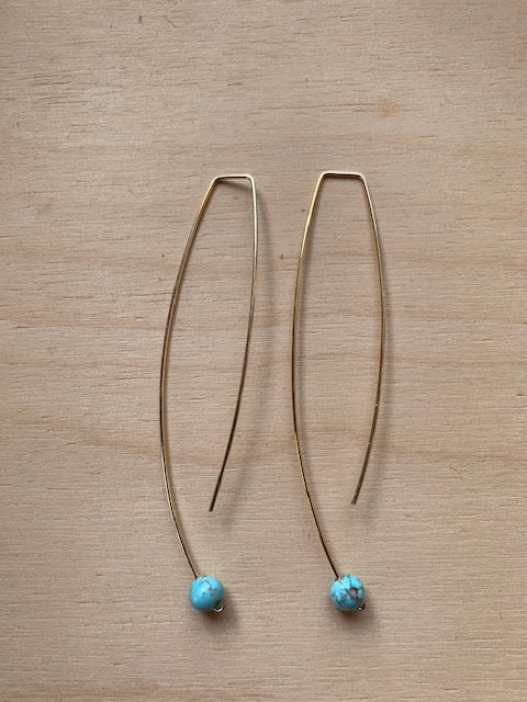 pedal - brass with turquoise
