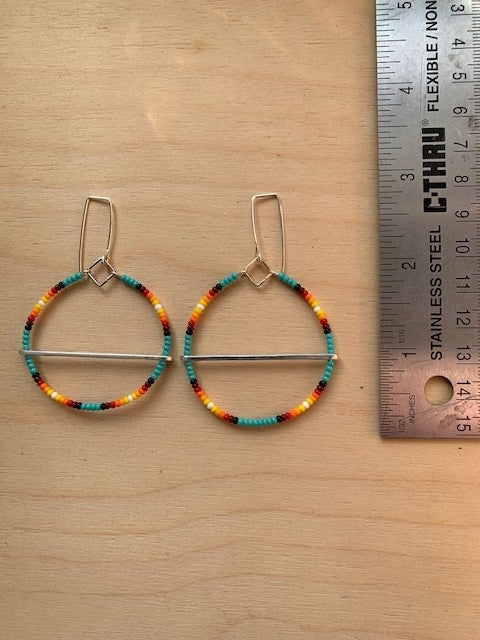 Moon phase - rainbow-blue turquoise-SMALL