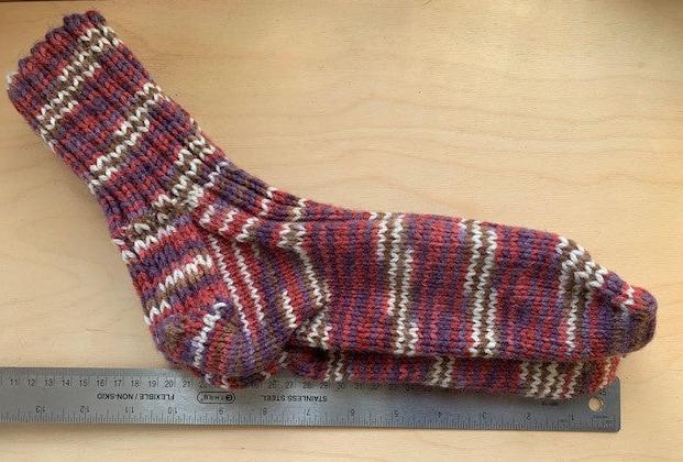 knit socks - red