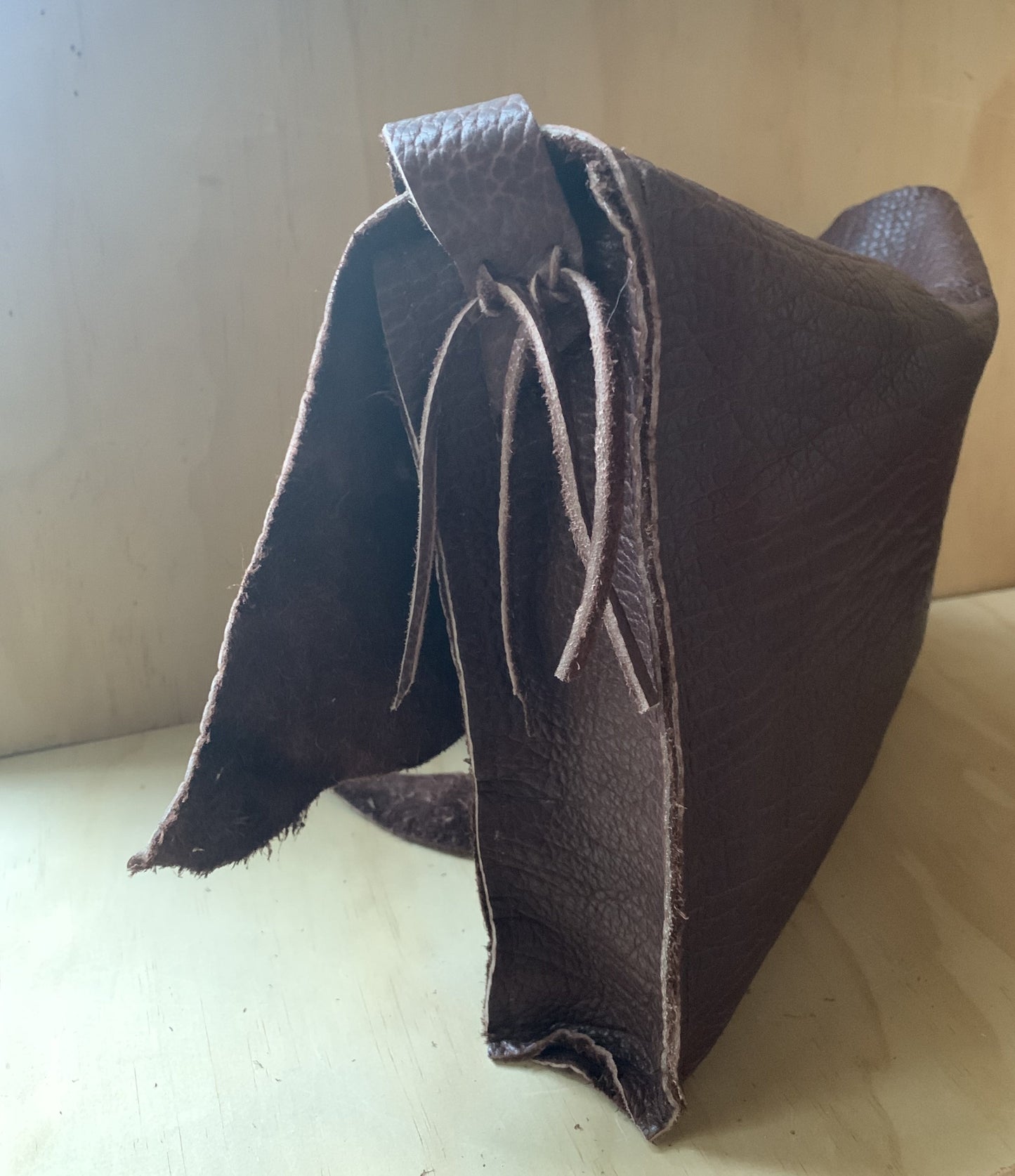 buffalo leather bag-chocolate