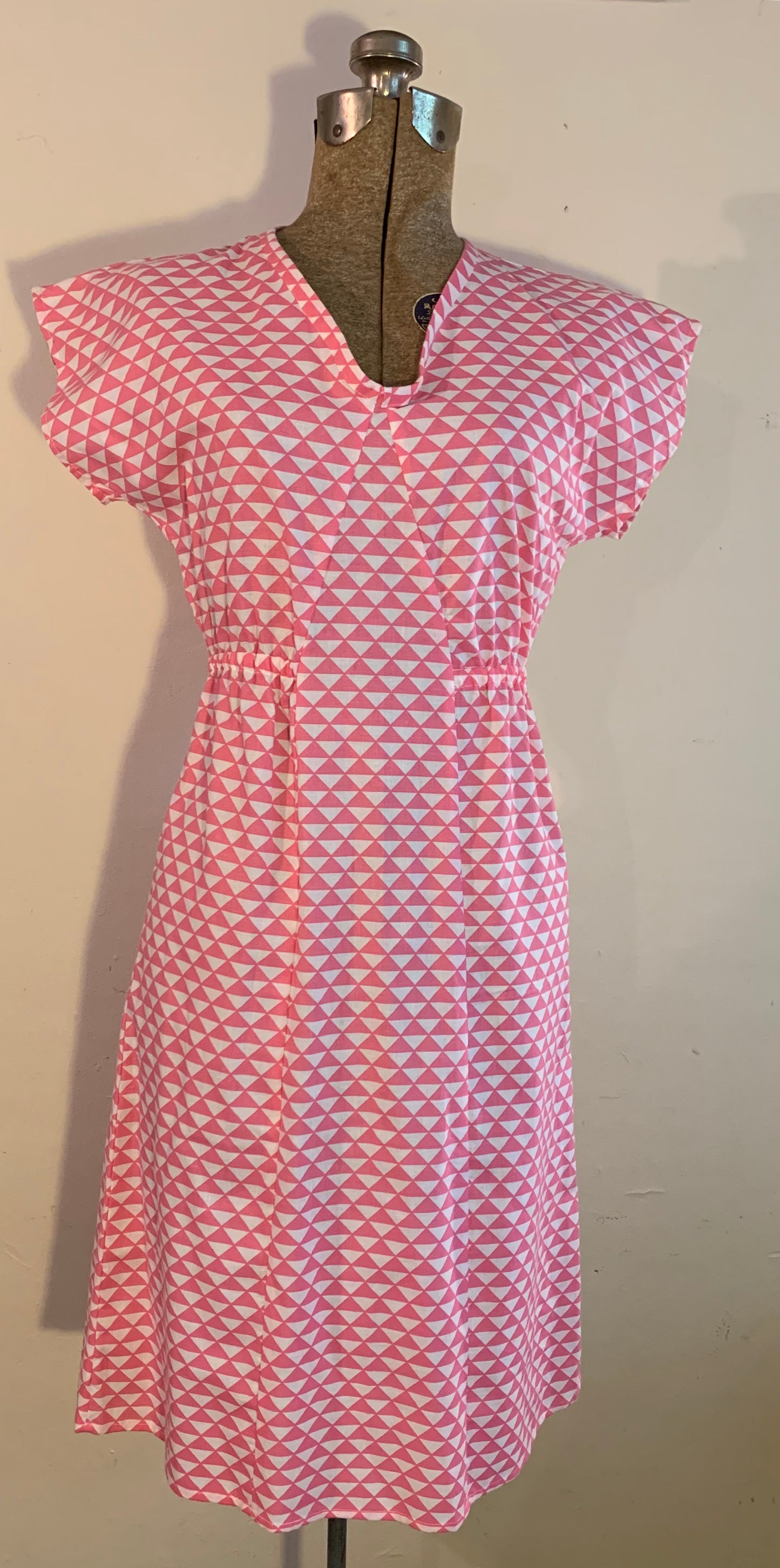pull over dress-pink triangles
