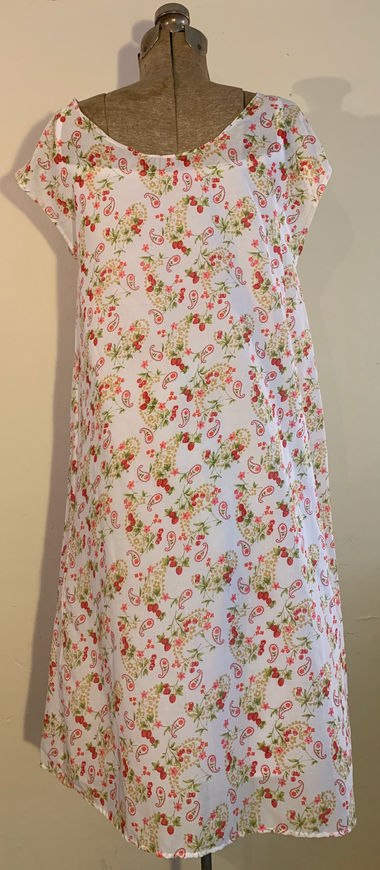 smock dress-strawberries