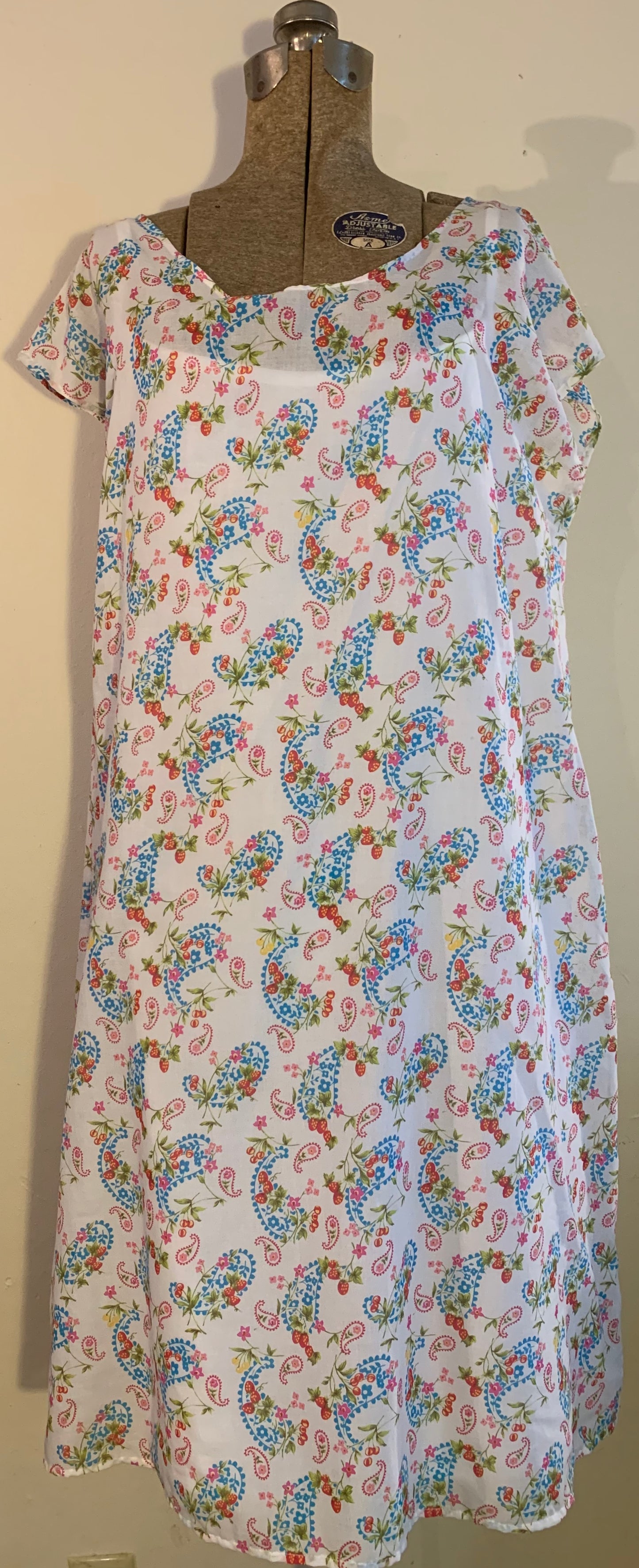 smock dress-blue paisley