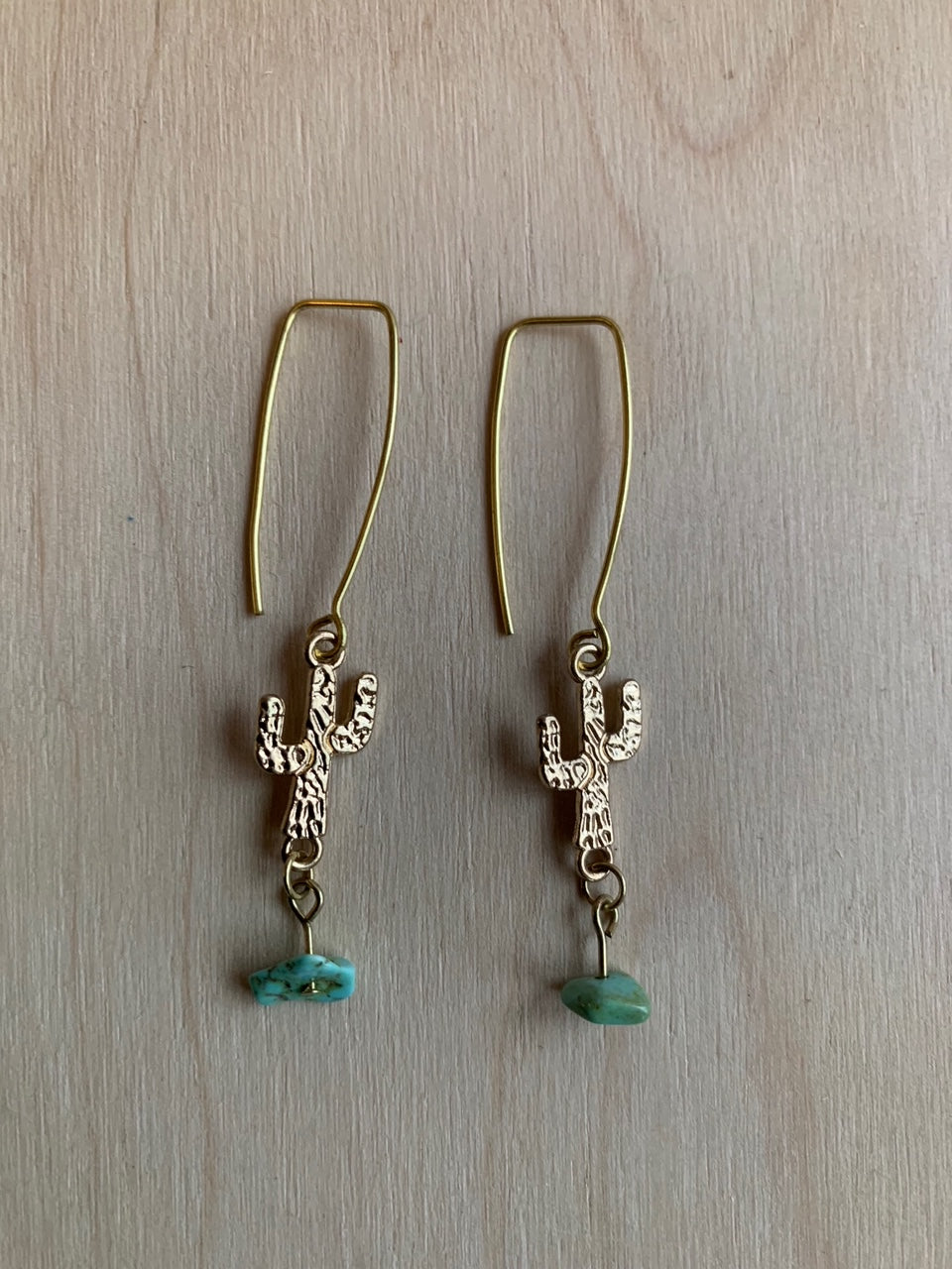 cactus - gold with turquoise