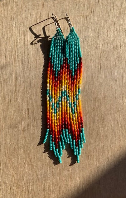 arrow rainbow in green turquoise