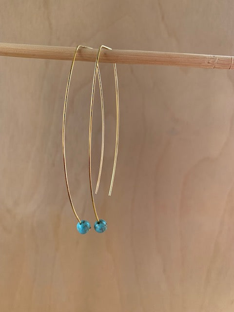 pedal - brass with turquoise