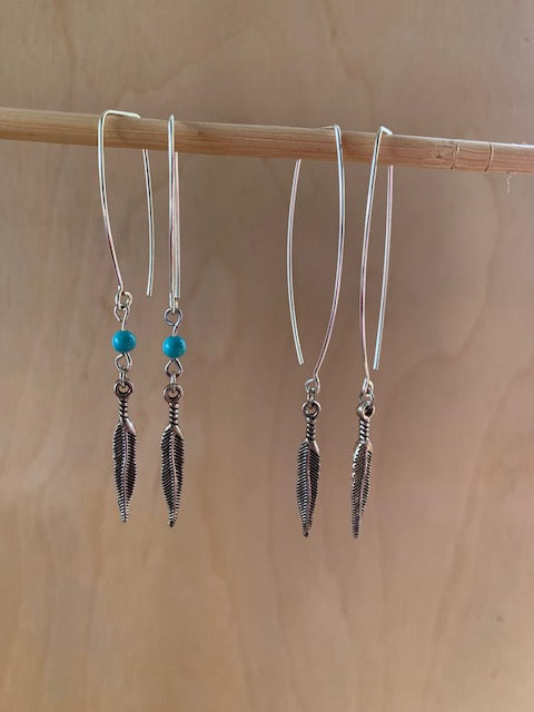 feather - with turquoise