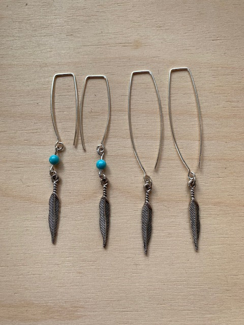 feather - with turquoise