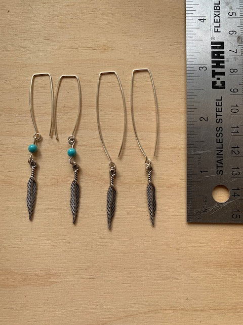 feather - with turquoise