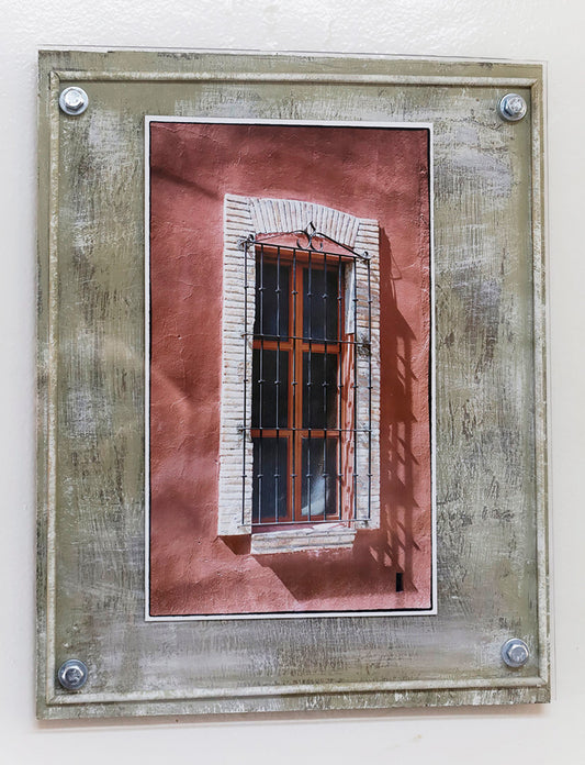 San Miguel white brick window - photograph