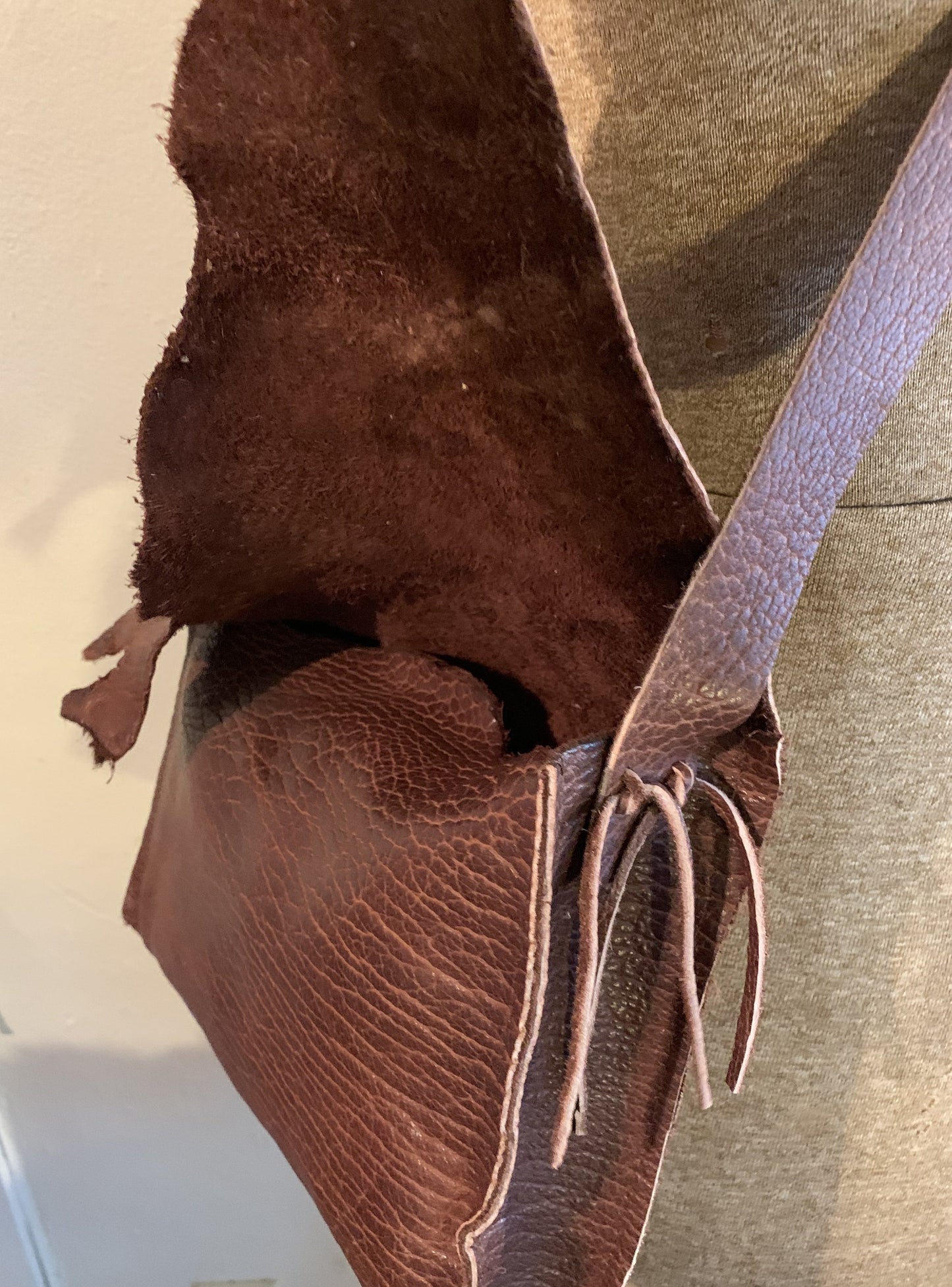 buffalo leather bag-chocolate